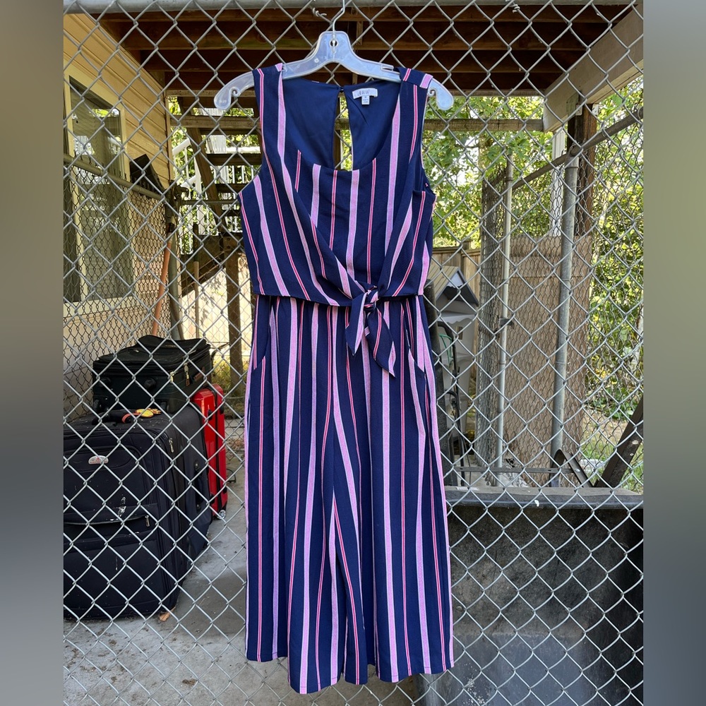 A.U.W Striped Capri Playsuit